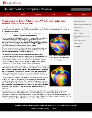 Researchers to Create “CyberHeart” Platform for Advanced Medical Device Development