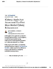 iCyborg: Apple Just Announced The First Mass Market Cyborg Enhancement