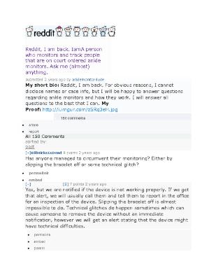 Reddit: IamA person who monitors and track people that are on court ordered ankle monitors. Ask me (almost) anything.