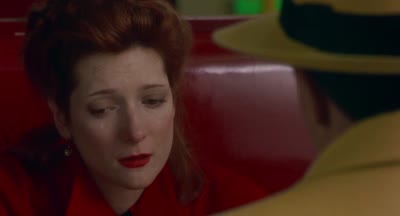 Dick Tracy Gets a Call On His Watch Phone While Talking to Tess.mp4