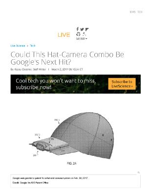 Could This Hat-Camera Combo Be Google's Next Hit?