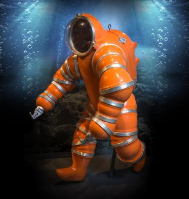 <b>Newtsuit Atmospheric Diving Suit Replica, 1986</b>
<br />
Artifact no. 1986.0907
<br />
Canada Science and Technology Museum