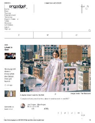 A digital 'dress' sold for $9,500