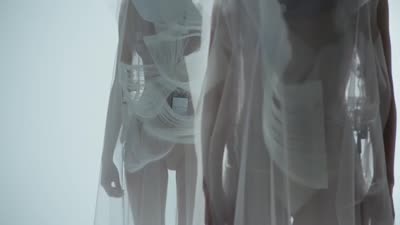 Ying Gao's dresses become animated in the presence of strangers