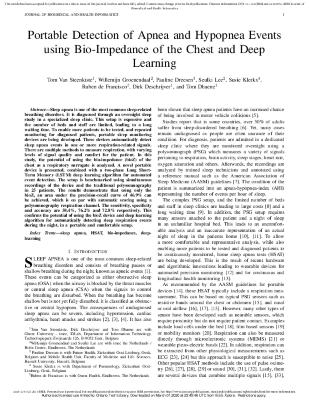 Portable Detection of Apnea and Hypopnea Events using Bio-Impedance of the Chest and Deep Learning