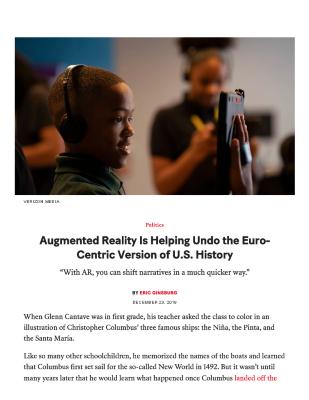 Augmented Reality Is Helping Undo the Euro-Centric Version of U.S. History