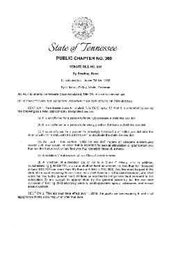 Tennessee SB 0659, HB 1168