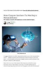 Brain-Computer Interfaces: The Next Step in Human Evolution