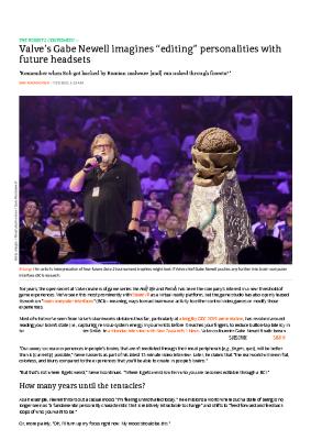 Valve’s Gabe Newell imagines “editing” personalities with future headsets