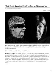 Their Bionic Eyes are now Obsolete and Unsupported