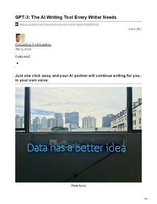 GPT-3: The AI Writing Tool Every Writer Needs