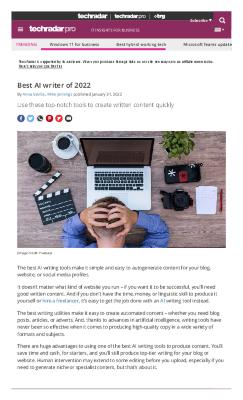 Best AI writer of 2022