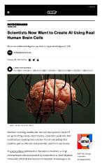 Scientists Now Want to Create AI Using Real Human Brain Cells